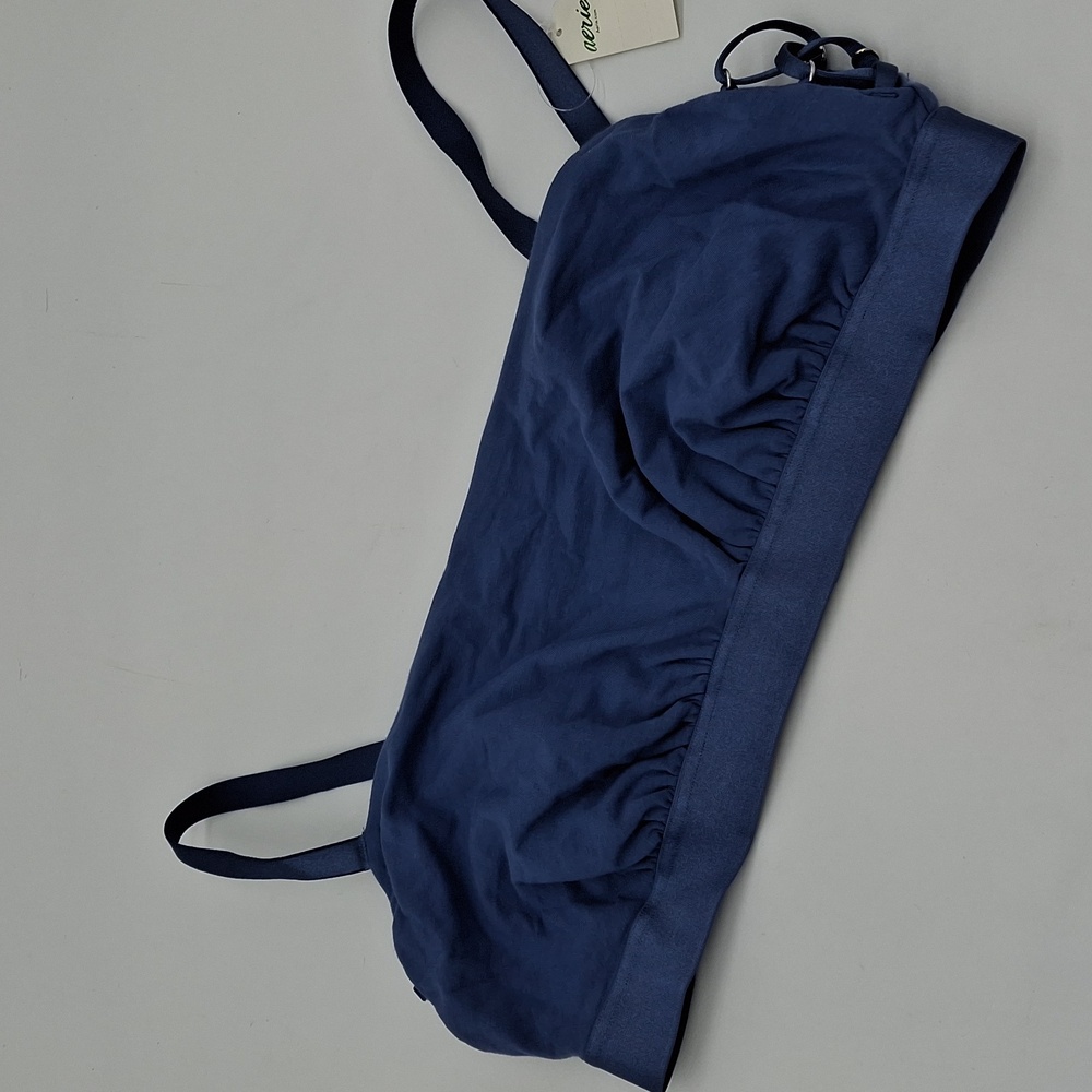Aerie Square Neck Unlined Strappy Side Bralette Blue XL